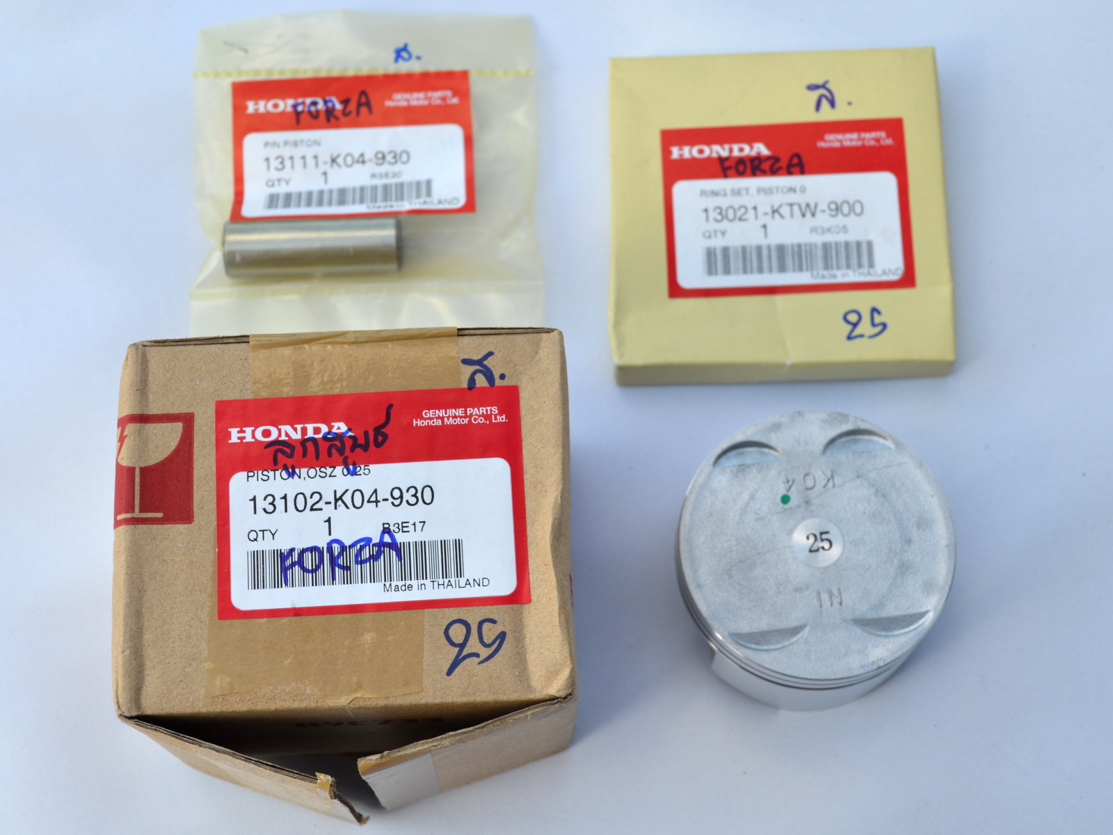 Honda Forza NSS 300 i genuine piston and gasket total repair set